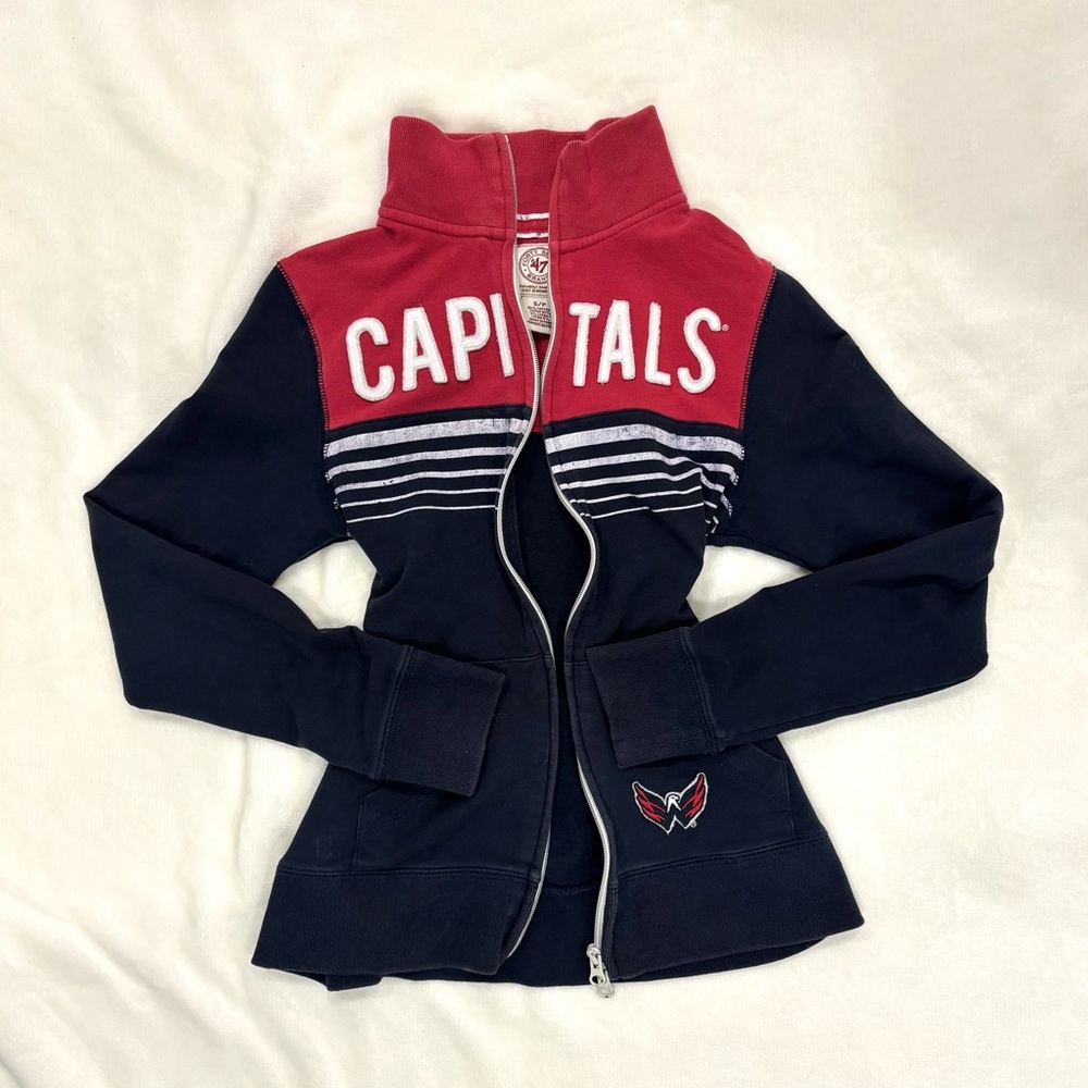 Y2K Vintage 47 Brand Washington Capitals Zip-up Sweater